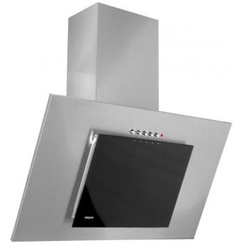 Campana extractora Akpo WK-4 Nero Eco 60, tipo chimenea, color gris con cristal negro
