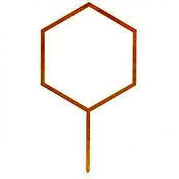 Holzauflage Hexagon, 24 cm
