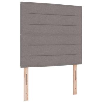 Cabecero LED con Luces de Tiras LED Diseño Líneas Taupe 100 cm Tela