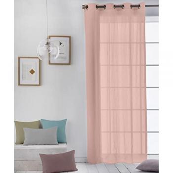 Cortina Visillo Rosa con Ojales 140 x 260 cm Naturals
