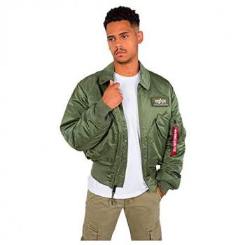 Alpha Industries Men's CWU 45 Bomber Jacket in Sage Green