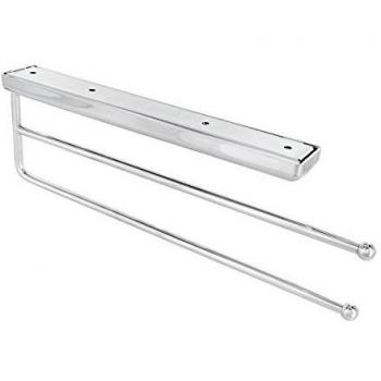 Toallero extraíble para mueble de cocina y baño Gedotec Design - SERENA | Cromo pulido | Porta toallas de cocina 2 brazos | 1 pieza - cuerpo de barandilla para toallas con material de fijación