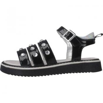 Sandalias Niña Marca Asso Modelo Ag6703 Color Negro
