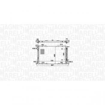 Radiador de refrigeración del motor MAGNETI MARELLI 350213161800