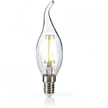 NEDIS LEDBFE14CANFT2 Bombilla de Filamento LED E14 de Estilo Retro | Vela con la Punta Doblada | 4,8 W | 470 LM