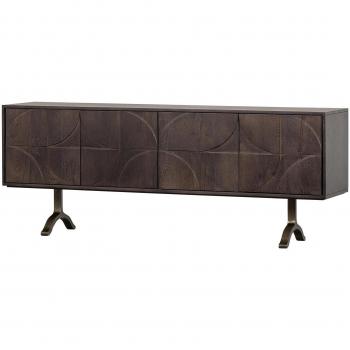Aparador de Madera de Mango y Nogal - 70x180x40 cm - Marrón