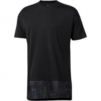 Camiseta Sportswear Reebok Training Essentials Knit Woven para Hombre en Color Negro