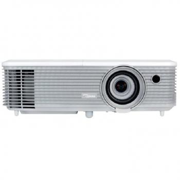 Optoma W400- Proyector panorámico, brillante y transportable, color blanco