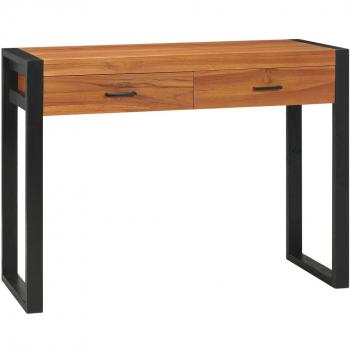 Escritorio de Teak con 2 Cajones 100x40x75 cm Madera Reciclada