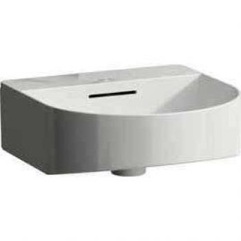 Lavabo de Mano LAUFEN Sonar 41x42cm, Sin Agujero para Grifo, con Rebose, Blanco LCC