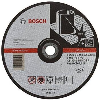Bosch 2 608 600 325 - Disco de corte recto Expert for Inox - AS 30 S INOX BF, 230 mm, 3,0 mm