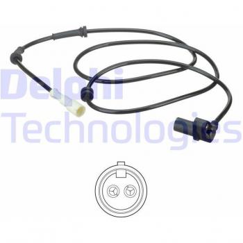 Sensor ABS DELPHI SS20589 - Sensor de revoluciones de la rueda, compatible con sistemas de frenos antibloqueo (ABS), alta precisión en la medición de velocidad de las ruedas, diseño duradero y resistente a condiciones advers