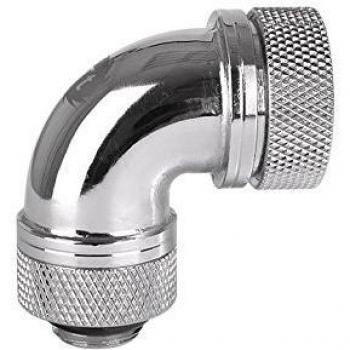 Thermaltake Pacific 16 mm G1/4 PETG Tube 90-Degree Compression OD - Chrome