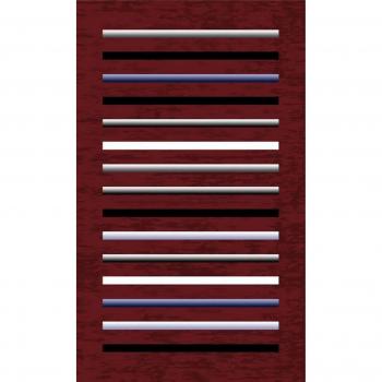 Alfombra de salón rayas 200 x 290 cm - roja Mani Textile