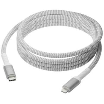 Cable USB-C a Lightning trenzado 2.5m Blanco