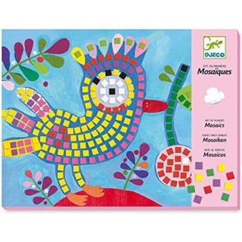 Djeco Sticker Mosaic Craft Kit, Bird and Ladybug by Djeco