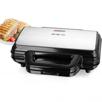 Sandwichera Emerio ST-127527.1 900 W Negro, Acero inoxidable