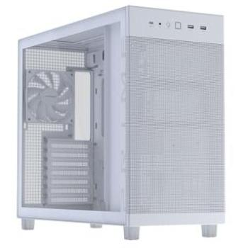 Asus PRIME AP303 - Caja de PC Gaming ATX Midi Tower con Panel de Cristal Templado Blanco (Compatible con GPU y radiadores de 360mm, USB Tipo-C)