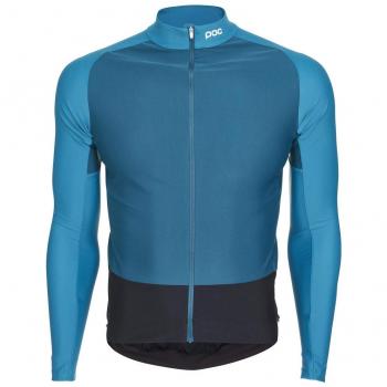 POC Essential Road Mid LS Jersey, Hombre, Antimony Multi Blue, S