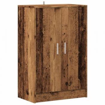 Mueble zapatero de madera de ingeniería envejecida 60x35x92 cm