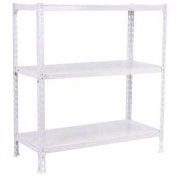 Estantería Metálica SimonRack de Almacenaje de Acero, 900x900x300 mm, 3 Baldas, Soporta 70 kg de Punto Flexión por balda, Color Blanco - Ecoclick