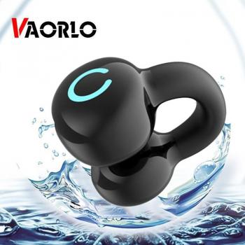 Auriculares VAORLO de Negocios Bluetooth 5.3 con Larga Duración de Espera y Conducción de Aire, Manos Libres, Mono para Todos los Smartphones - Negro