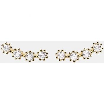 Pendientes PDPAOLA AR01-431-U Motion de Plata con Circonita White Tide Plata 925MM Dorado