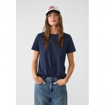 Stradivarius Basic Short Sleeve T-Shirt Navy Blue XL