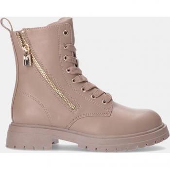 Tommy Hilfiger - Botas de niña tipo militar con detalle de cremallera diagonal