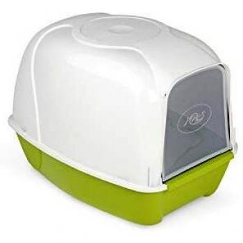ARQUIVET Caseta Gato Kroxi - 52 x 39 x 39 cm - Casa higiénica Cerrada - Arenero Cubierto de plástico para Gatos - Casita de Posible Uso Exterior para felinos