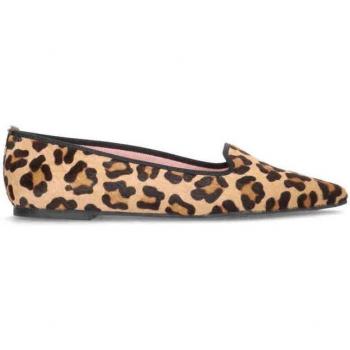 Pretty Ballerinas - Slippers de mujer en piel efecto pelo con animal print, modelo Ella