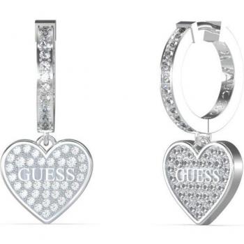 Guess Pendientes Huggie Me de Acero Plateado JUBE03136JWRHT-U para Mujer