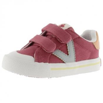 Zapatillas Deportivas Victoria Aguamarina para Niños con Logotipo en Contraste y Doble Cierre Adherente
