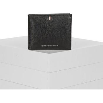 Cartera Tommy Hilfiger de piel negra con firma TH