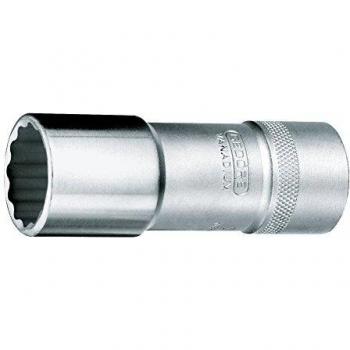 Vaso UD Largo 1/2 Gedore D 19 L 22 - 22 mm, modelo largo, 12 pans, lado e/planos, longitud de 82 mm