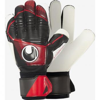 Uhlsport Guantes de Portero Powerline Soft Flex Frame Unisex con Protección para los Dedos, Fútbol Niños y Adultos