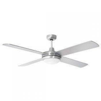 Ventilador de Techo con Luz y Control Remoto, 4 Palas, Bajo Ruido, Tamaño 130 cm, Portalámpara E27