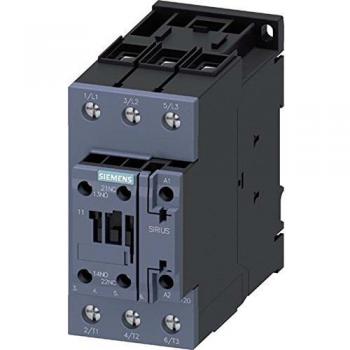 Contactor Siemens SIRIUS 3 polos 50A 1NO+1NC 24VAC modelo 3RT20361AB00
