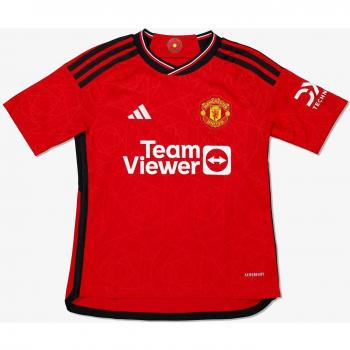 adidas 2023-2024 Manchester United Home Shirt (Kids) - Red - Male - Size: 13/14 Years - 32-34 - 86cm