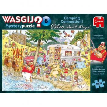 Rompecabezas Wasgij - Retro Mystery - N6 Camping-Wah (1000 Piezas)