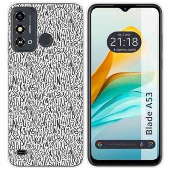 Funda de Silicona para ZTE Blade A53 con Diseño de Letras y Dibujos
