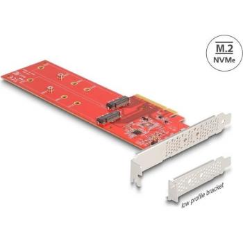 Tarjeta PCI Express x8 a 2x M.2 NVMe Interno 110 mm - Bifurcación - Bajo Perfil