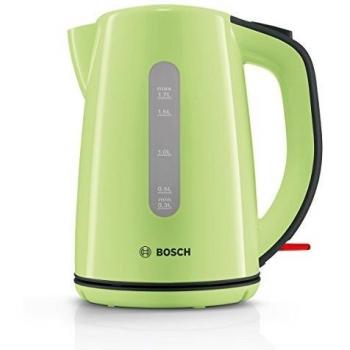 Bosch TWK7506 - Hervidor de Agua Eléctrico con Capacidad de 1,7 Litros y Potencia de 2200 W en Color Negro y Verde