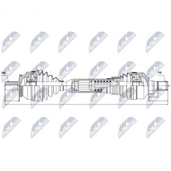 Árbol de transmisión NTY NPW-VV-061 con características de alta resistencia y durabilidad