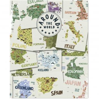 Álbum de fotos suave y flexible con 96 bolsillos para fotos de 13x20cm, Around the World
