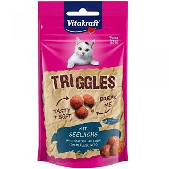 Vitakraft Triggles snacks para gatos - Sabor caballa - 40g