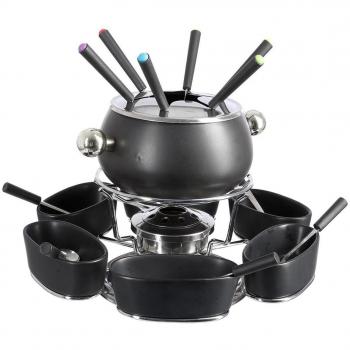 Set de Fondue Inox 6 Personas con Plato Giratorio