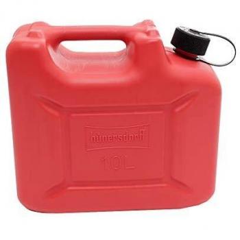 Bidón de combustible Profi 10 l - Aprobación ONU, para gasolina y diésel, fabricado en Alemania, TÜV certificado, color rojo