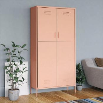 Gabinete de acero rosa 90x50x180 cm