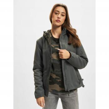 Brandit Women's Anthracite Windbreaker Jacket with Front Zipper - 3XL